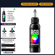 Premium Black Tattoo Ink 2 oz 60ml - Professional Quality Tattoo Supplies, RGB