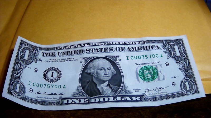 US 2013 $1 Note. 5 of kind, plus a pair and Book Ends. 00075700