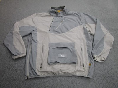 Dime Skateboarding Jacket Pullover Mens Large Gray Range Windbreaker anorak