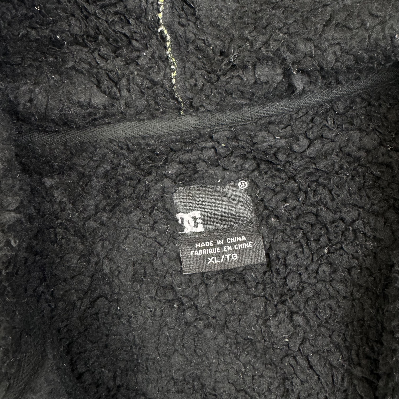 DC Shoes Plaid Checkered Zip-Up Sherpa Lined Hoodie Green Rare Men's Large image 6