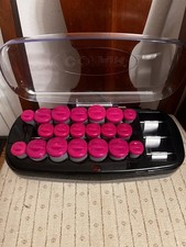 Conair 20 Flocked Hot Hair Rollers/Curlers No Clips Beauty Pageant Preowned
