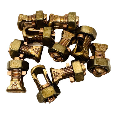 (BAG OF 10) BURNDY KS20 COPPER SPLIT BOLT 10-16 STR 101200