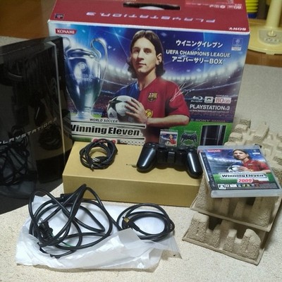 Sony PLAYSTATION 3 (80GB)  Black  CECHL00  NTSC J MESSI BOX US SELLER