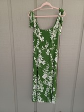 Reformation Twilight Floral Midi Dress Size 6 Women Wedding Guest Slit Smock