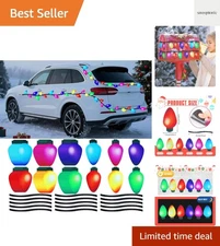 40 Pcs Colorful Christmas Reflective Car Magnets - Joyful Holiday Decor