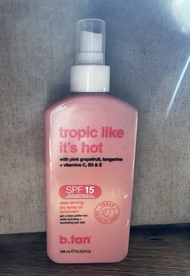 Tropic Like it s Hot  Deep Tanning Dry spray Oil Sunscreen SPF 15