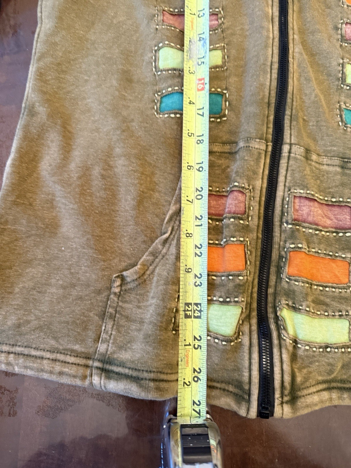 Kyber Outerwear Patchwork Full Zip Jacket Embroid… - image 9