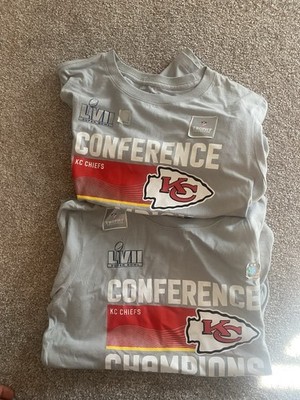 Lot Of 2 Kansas City Chiefs Nike Tee Conference Champions Gray Men M Kingdom NFL