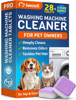 #ad Washing Machine Cleaner Tablets for Pet Owners PRO – Front amp; Top Load HE Washers $30.99