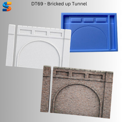 Modelleisenbahn gemauerter Doppeltunnel & Säule - Gießform - OO,DT69