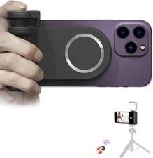 Magnetic Camera Grip for Iphone Magsafe Phone Video Shooting Handle Bluetooth Br