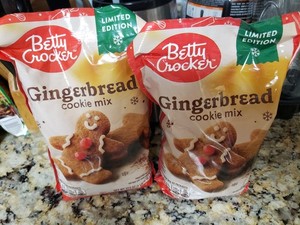 2 NEW Betty Crocker Limited Edition Gingerbread Cookie Mix 17.5 oz
