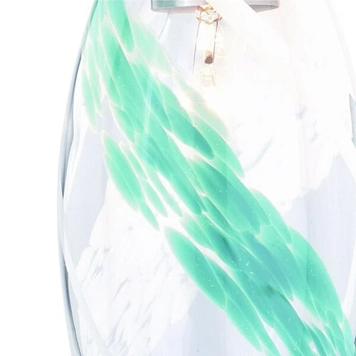 VAXCEL P0278 Milano Satin Nickel Mini Pendant Ceiling Light Blue Glass - Picture 9 of 9