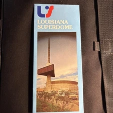 Louisiana Superdome Brochure 1970s Seating Chart Map Stadium Events Suites Vtg