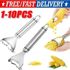 Stainless Steel Corn Cob Peeler Stripper Remover Kitchen Cutter Thresher Tool US
