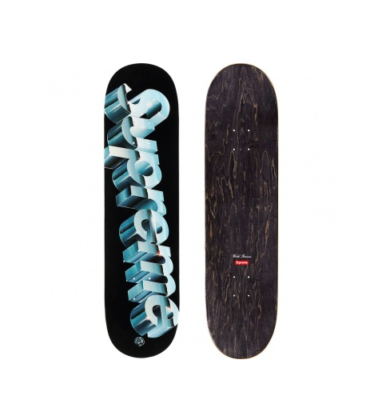 スケートボード Supreme - Supreme Chrome logo skateboard Supreme Chrome Logo Skateboard Deck Black - US
