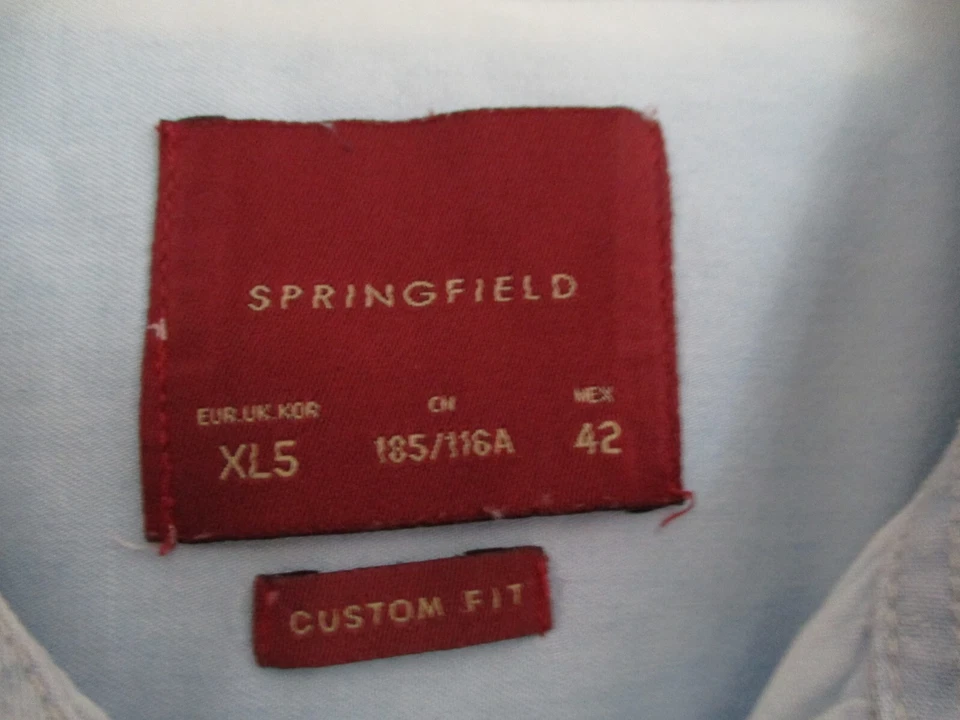 Vintage Jeanshemd Springfield Gr. XL5 hellblau 100% Baumwolle retro - Bild 4 von 4