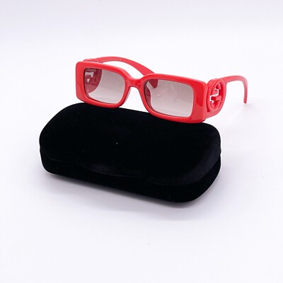 NEW GUCCI SUNGLASSES GG1325S 005 SQUARE RED WOMEN - Main Image