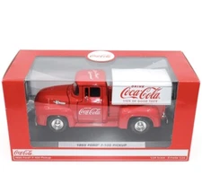 Motor City Classics 1:24 Coca-Cola 1955 Ford F-100 Pickup with Tarpaulin