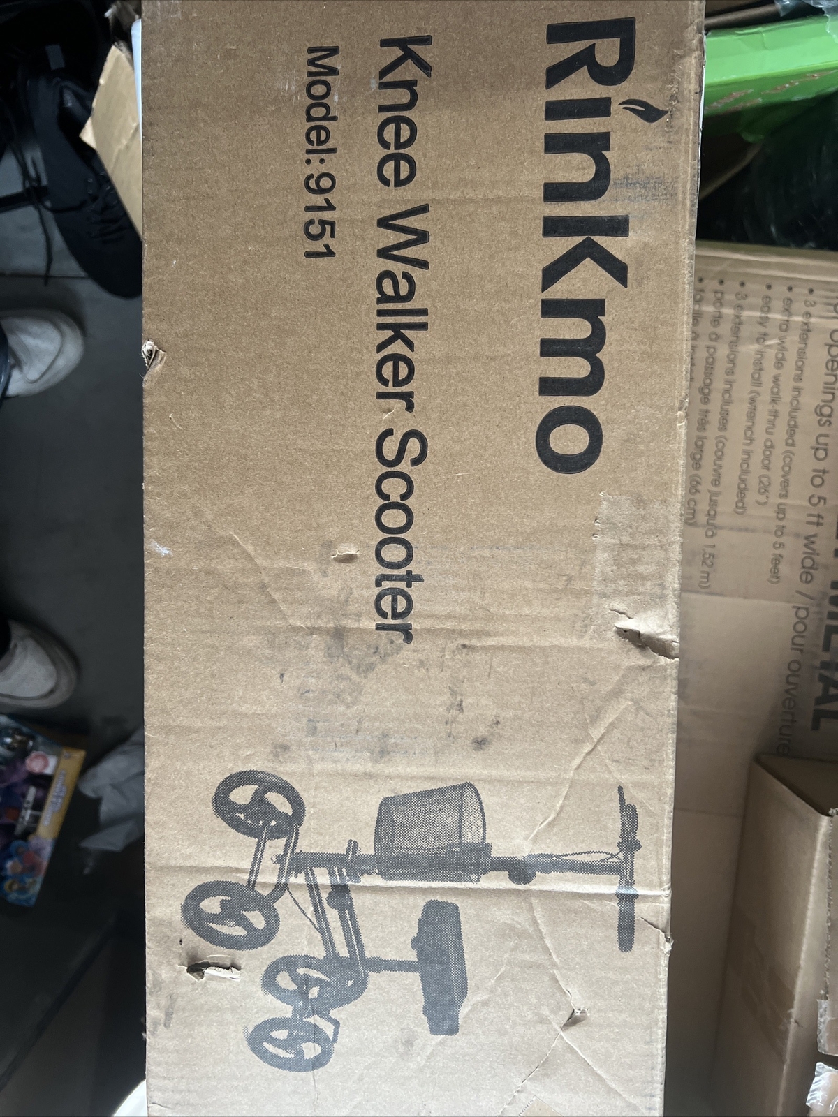 Knee Scooter, RINKMO Steerable Knee Walker Economical Knee Scooters