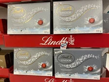 4 boxes),Lindt LINDOR Silver Holiday Assorted Chocolate Truffles 120g Exp:2026SE
