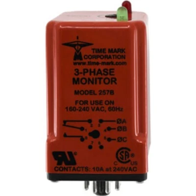 GENUINE TIME MARK 3 PHASE MONITOR # 257B-240 / REPLACED TKELEVATOR # 9103294