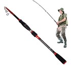 Carbon Fiber Telescopic Spinning Fishing Rod Travel Lure Sea Casting Pole Tackle