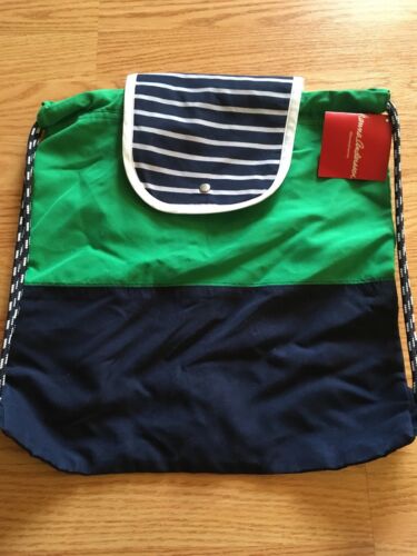 Hanna Andersson String Backpack Blue Green Boy Girl New - Foto 1 di 3