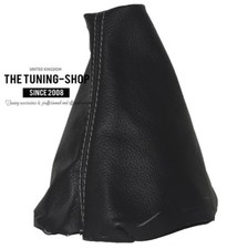 Schaltmanschette Schaltsack Für Peugeot 208 2012-2016 Leder Schwarz Naht Grau