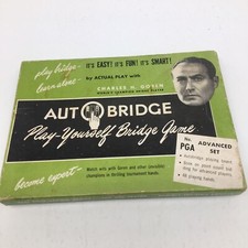 Vintage Auto Bridge Play Yourself Bridge Game Advanced Set