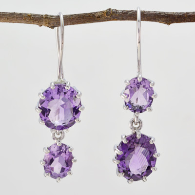 fair Amethyst 925 Sterling Silver Purple Natural india US gift
