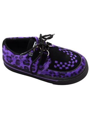 TUK Kids Kinder Mädchen Creeper Leopard Lila Rockabilly Violett 5026