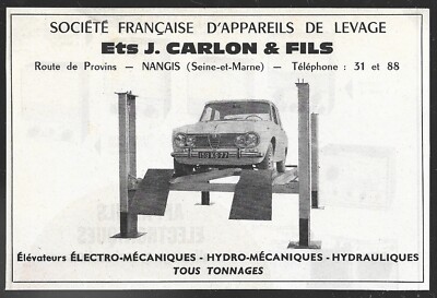 1965 -- WERBUNG HEBEGERÄTE. Ets CARLON A NANGIS. 4A338