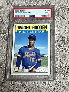 PSA 9 MINT BASEBALL CARD 1986 TOPPS DWIGHT GOODEN NEW YORK METS ALLSTAR
