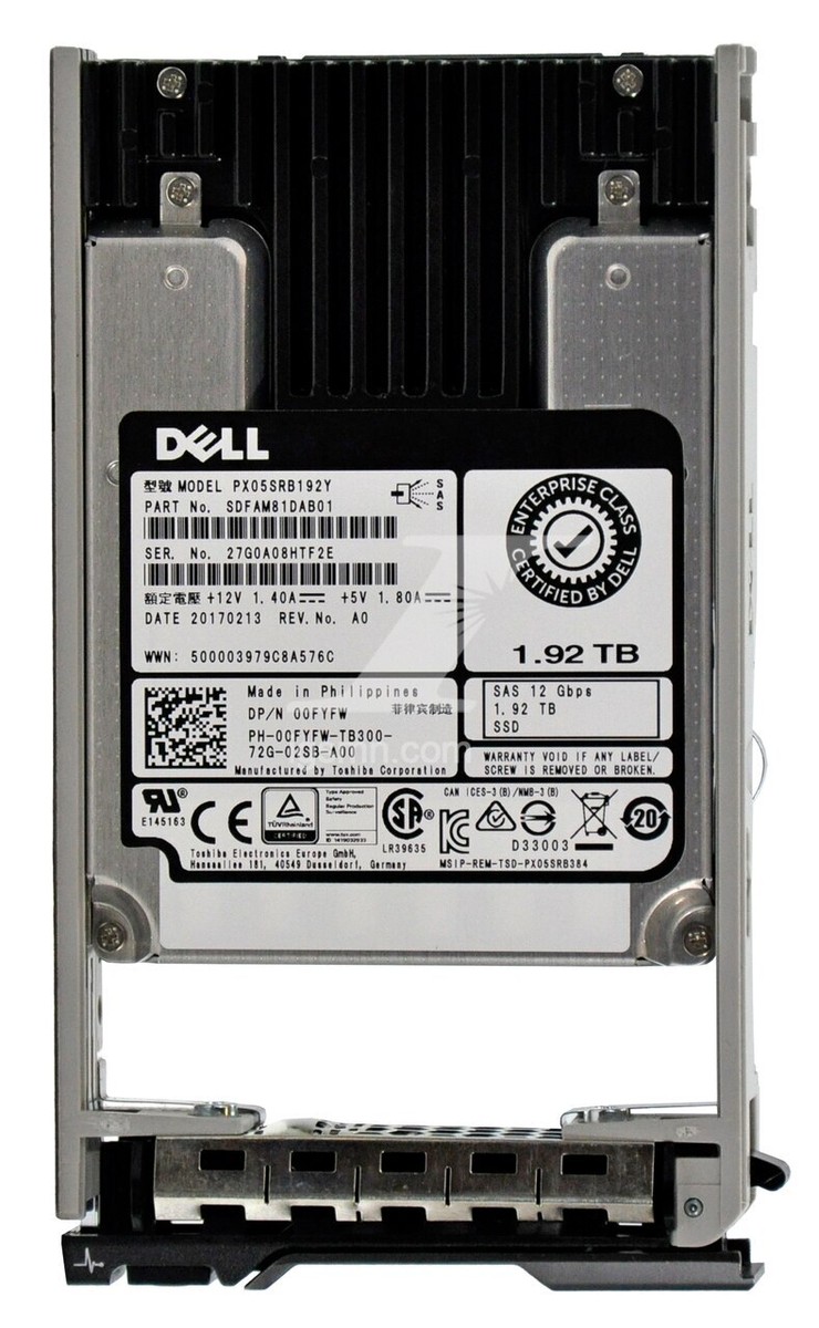 Dell Poweredge Toshiba Px05srb192y Dell 0FYFW Internal Solid State