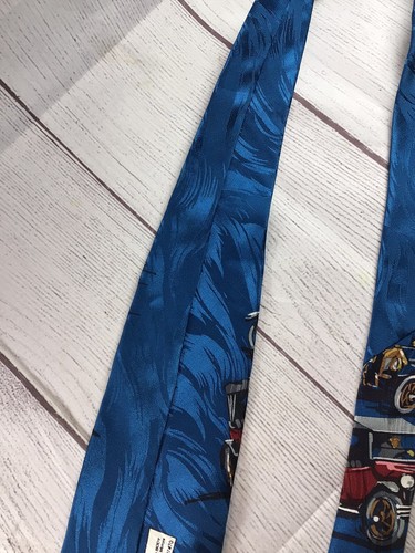 Vintage RM Style History Of Chevy 100% Silk Tie - Picture 13 of 15