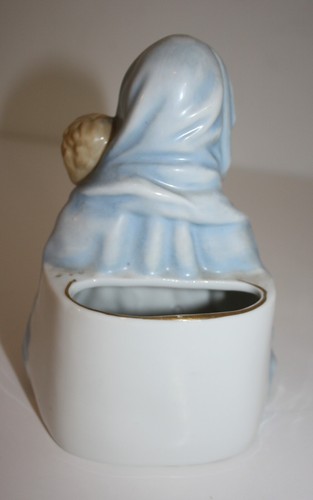 Vintage Madonna und Jesuskind Porzellan Übertopf Goldrand Made in Japan - Bild 4 von 11