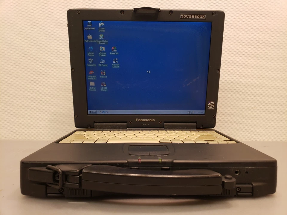 Vintage Panasonic Toughbook CF-27 Laptop PII 300MHz 128MB 10GB Win98-SE ***COMO ESTÁ - Imagem 3 de 4