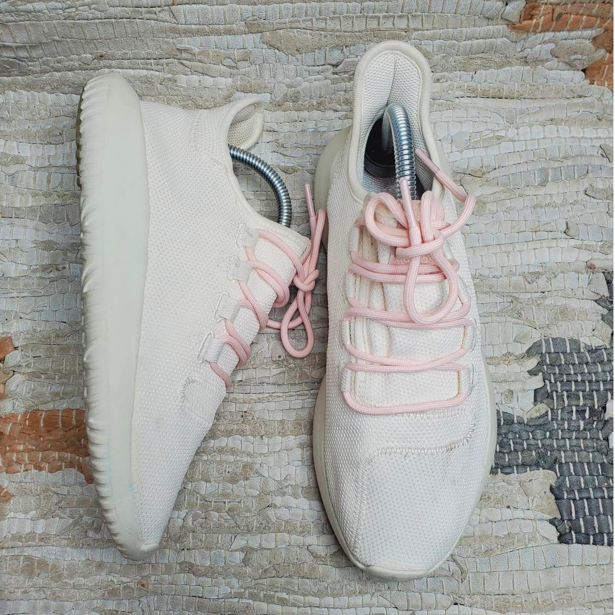 Adidas tubular pink and clearance white