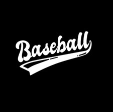 BASEBALL VINYL DECAL PERMANENT WINDOWS CARS TRUCKS BUMPERS SPORTS BALL GLOVE