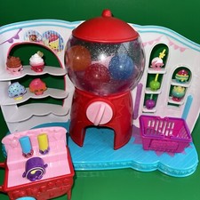 Shopkins Sweet Spot Gumball Play Set Cart Basket Shopkins Mix Lot