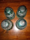 Lot Of 4 Hemingway -42 Aqua Blue Glass Insulators some chips  — photo 3