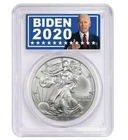 reduced 2020 $1 American Silver Eagle ASE PCGS MS70 Biden label