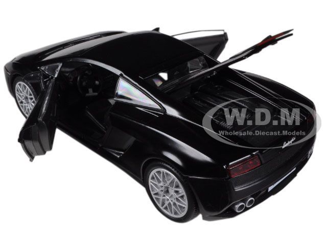 LAMBORGHINI GALLARDO LP560-4 MATT BLACK 1/24 DIECAST MODEL CAR BY