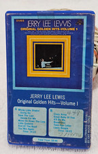 TESTED Jerry Lee Lewis Original Golden Hits Volume 1 music Cassette BLUE RARE 