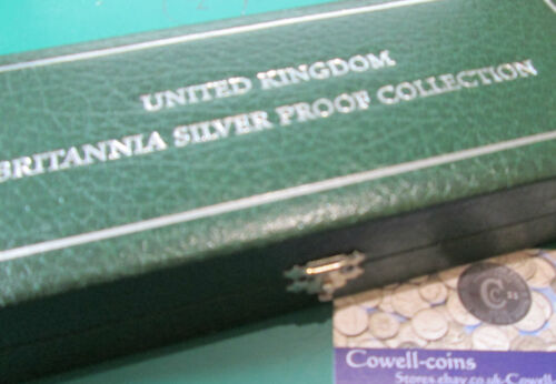 ROYAL MINT UK Britannia Collection Silver Proof Four 4 Coin Empty Box FROM 1997 - Picture 3 of 6