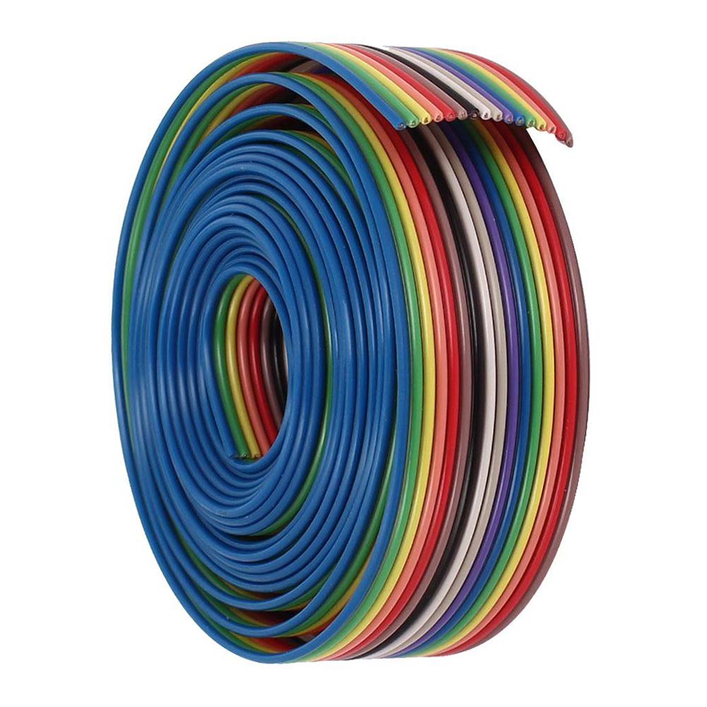 Sourcing Map Flachbandkabel 14-polig 0,5m - IDC Stecker 2,54mm Raster Für Elektronik