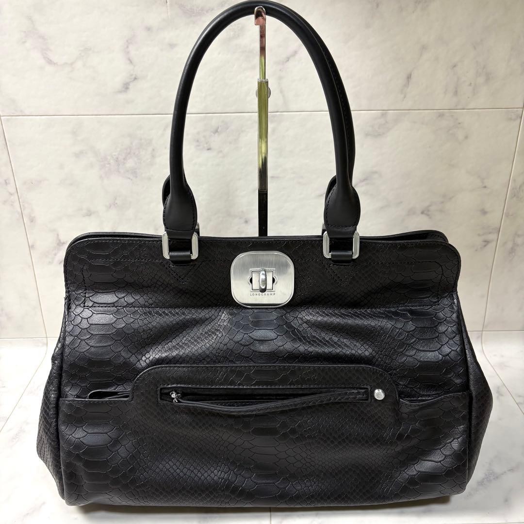Excellent Condition LONGCHAMP Gabby Python Emboss… - image 2