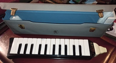 Hohner Melodica 26 Piano Avec Boîte Vintage Harmonica Made In Germany bon etats - Photo 1/4