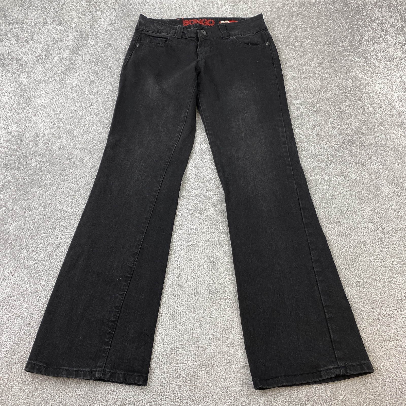 Bongo Flirty Bootcut Jeans Women's Juniors 5 Black Stretch Denim Comfortable